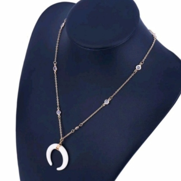 5 for $25 Horn Moon Statement Necklace - Picture 3 of 5